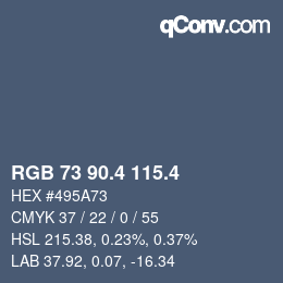 カラーコード: RGB 73 90.4 115.4 | qconv.com