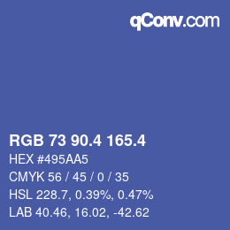 カラーコード: RGB 73 90.4 165.4 | qconv.com