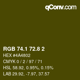 カラーコード: RGB 74.1 72.8 2 | qconv.com