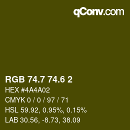 カラーコード: RGB 74.7 74.6 2 | qconv.com