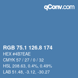 Color code: RGB 75.1 126.8 174 | qconv.com