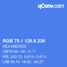 Color code: RGB 75.1 126.8 236 | qconv.com