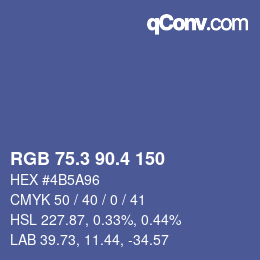 カラーコード: RGB 75.3 90.4 150 | qconv.com
