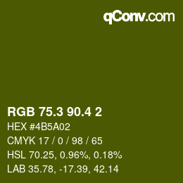 カラーコード: RGB 75.3 90.4 2 | qconv.com