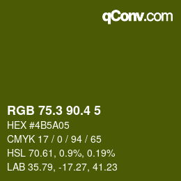 カラーコード: RGB 75.3 90.4 5 | qconv.com