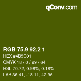 カラーコード: RGB 75.9 92.2 1 | qconv.com