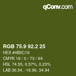 カラーコード: RGB 75.9 92.2 25 | qconv.com