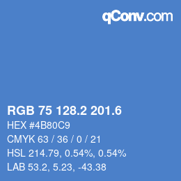 カラーコード: RGB 75 128.2 201.6 | qconv.com