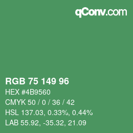 Código de color: RGB 75 149 96 | qconv.com