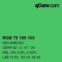Color code: RGB 75 195 103 | qconv.com