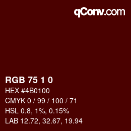 Color code: RGB 75 1 0 | qconv.com