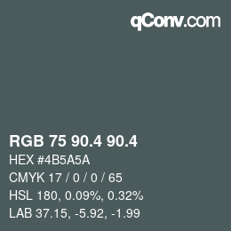 カラーコード: RGB 75 90.4 90.4 | qconv.com