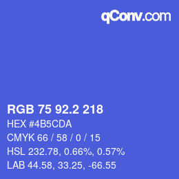 Color code: RGB 75 92.2 218 | qconv.com