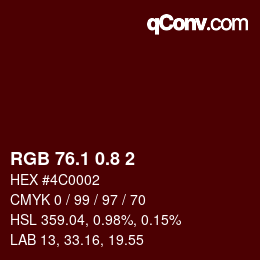 カラーコード: RGB 76.1 0.8 2 | qconv.com