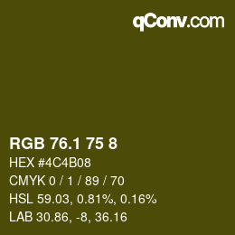 カラーコード: RGB 76.1 75 8 | qconv.com
