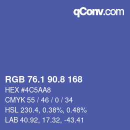 Color code: RGB 76.1 90.8 168 | qconv.com