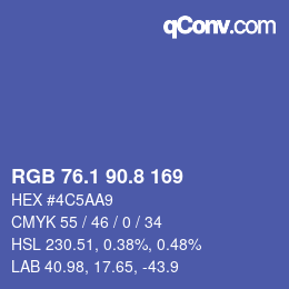 Color code: RGB 76.1 90.8 169 | qconv.com