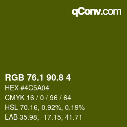 Color code: RGB 76.1 90.8 4 | qconv.com