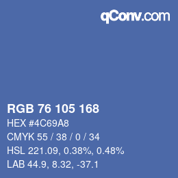 Farbcode: RGB 76 105 168 | qconv.com