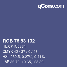 Código de color: RGB 76 83 132 | qconv.com