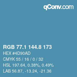 Color code: RGB 77.1 144.8 173 | qconv.com
