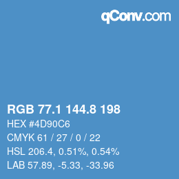 Color code: RGB 77.1 144.8 198 | qconv.com