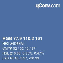 Color code: RGB 77.9 110.2 161 | qconv.com