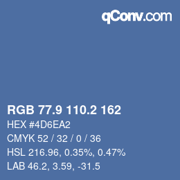 Color code: RGB 77.9 110.2 162 | qconv.com