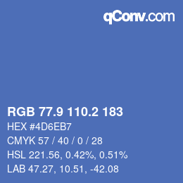 Color code: RGB 77.9 110.2 183 | qconv.com