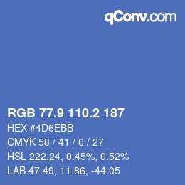 Color code: RGB 77.9 110.2 187 | qconv.com