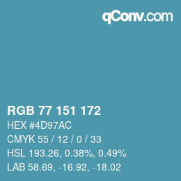 Color code: RGB 77 151 172 | qconv.com