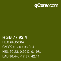 颜色代码: RGB 77 92 4 | qconv.com