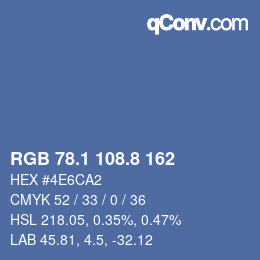 Color code: RGB 78.1 108.8 162 | qconv.com