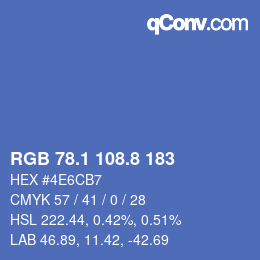 Color code: RGB 78.1 108.8 183 | qconv.com