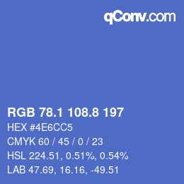 Color code: RGB 78.1 108.8 197 | qconv.com