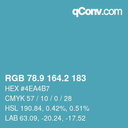 Farbcode: RGB 78.9 164.2 183 | qconv.com