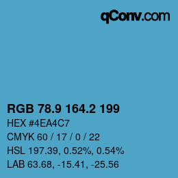 Color code: RGB 78.9 164.2 199 | qconv.com