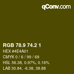 カラーコード: RGB 78.9 74.2 1 | qconv.com