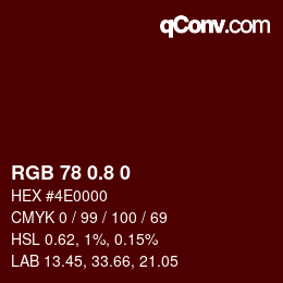 Color code: RGB 78 0.8 0 | qconv.com