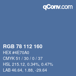 Color code: RGB 78 112 160 | qconv.com