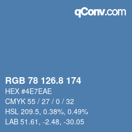 Color code: RGB 78 126.8 174 | qconv.com