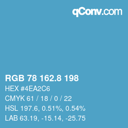 Color code: RGB 78 162.8 198 | qconv.com