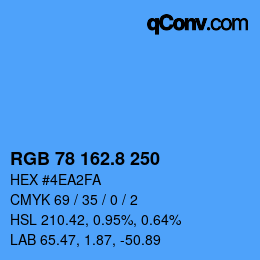 Color code: RGB 78 162.8 250 | qconv.com