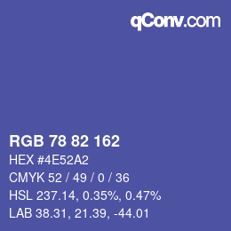 Color code: RGB 78 82 162 | qconv.com