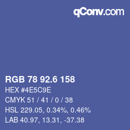 カラーコード: RGB 78 92.6 158 | qconv.com