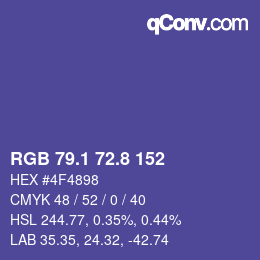 Color code: RGB 79.1 72.8 152 | qconv.com