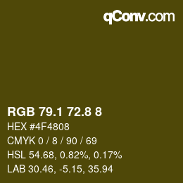 Color code: RGB 79.1 72.8 8 | qconv.com