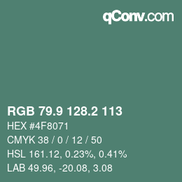 Color code: RGB 79.9 128.2 113 | qconv.com
