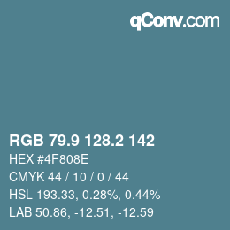 Farbcode: RGB 79.9 128.2 142 | qconv.com