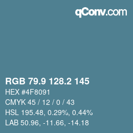 Color code: RGB 79.9 128.2 145 | qconv.com